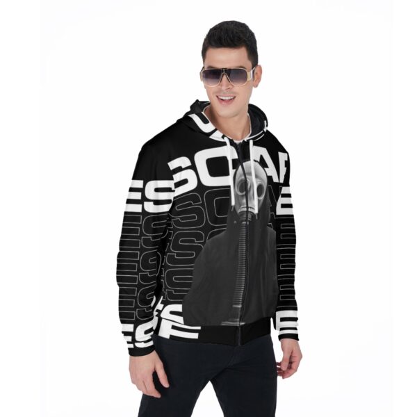 All-Over Print Zip Up Hoodie With Pocket - Imagen 2