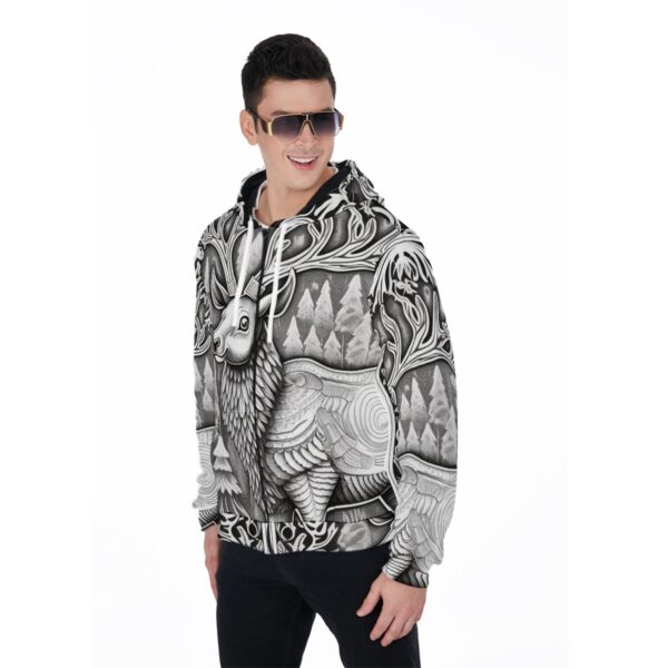 All-Over Print Zip Up Hoodie With Pocket - Imagen 3