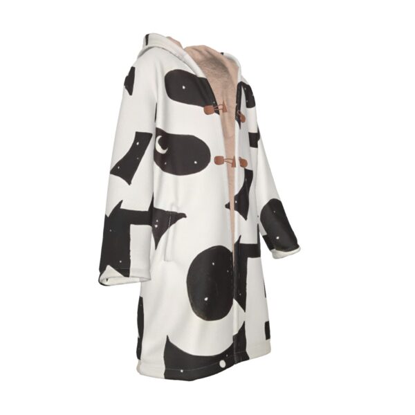 All-Over Print Men's Horn Button Long Fleece Windbreaker - Imagen 3