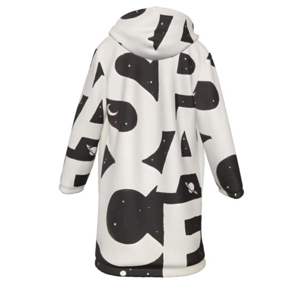 All-Over Print Men's Horn Button Long Fleece Windbreaker - Imagen 2