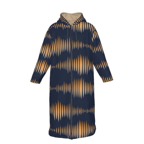All-Over Print Men's Long Fleece Zip Up Windbreaker