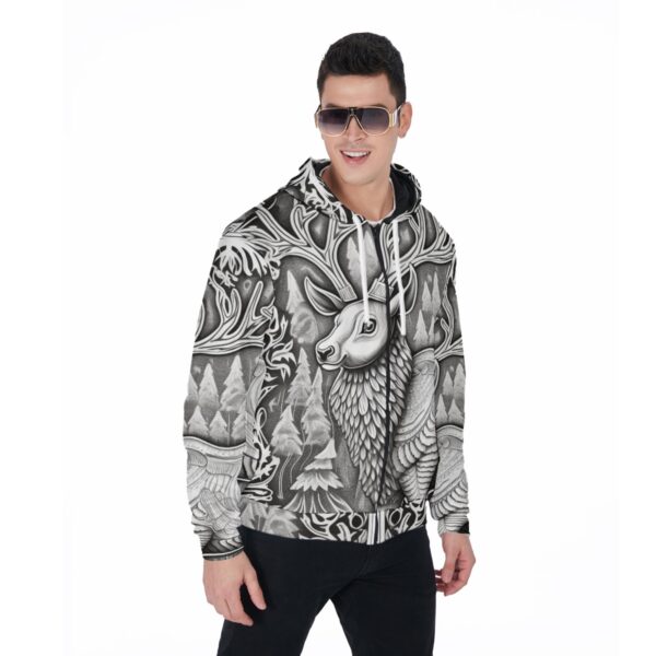 All-Over Print Zip Up Hoodie With Pocket - Imagen 2