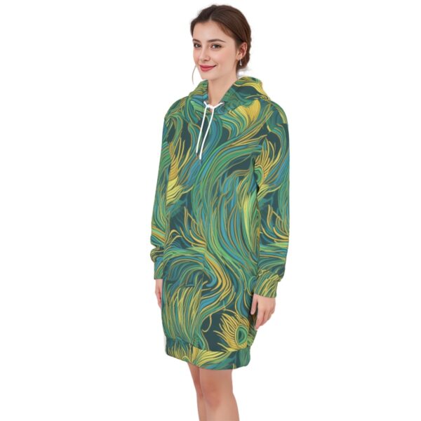 All-Over Print Women's Long Pullover Hoodie|310GMS Cotton - Imagen 2