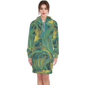All-Over Print Women's Long Pullover Hoodie|310GMS Cotton