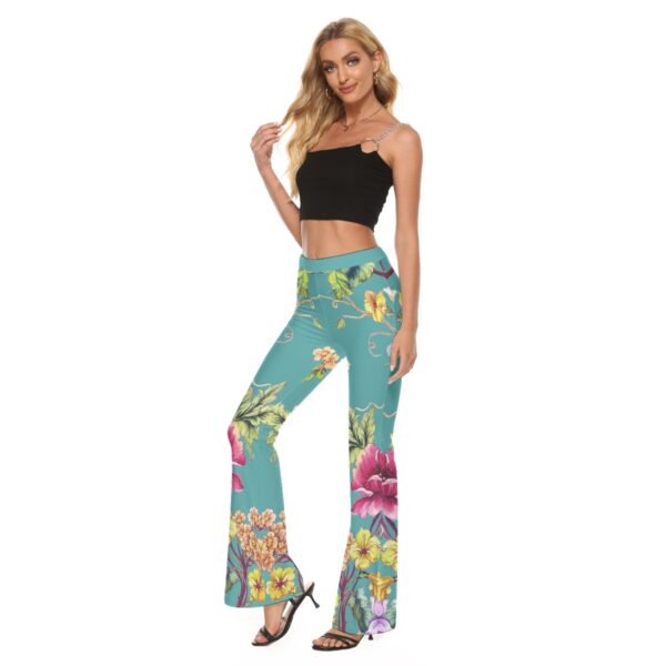 All-Over Print Women's Skinny Flare Pants - Imagen 3