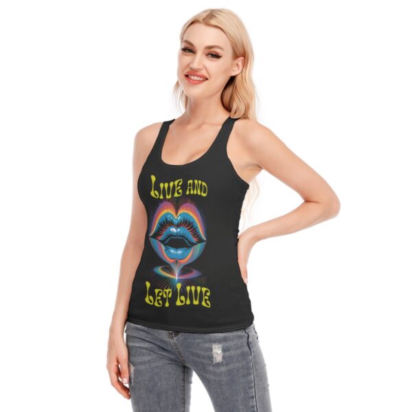 All-Over Print Women's Racer Vest | 190GSM Cotton - Imagen 3