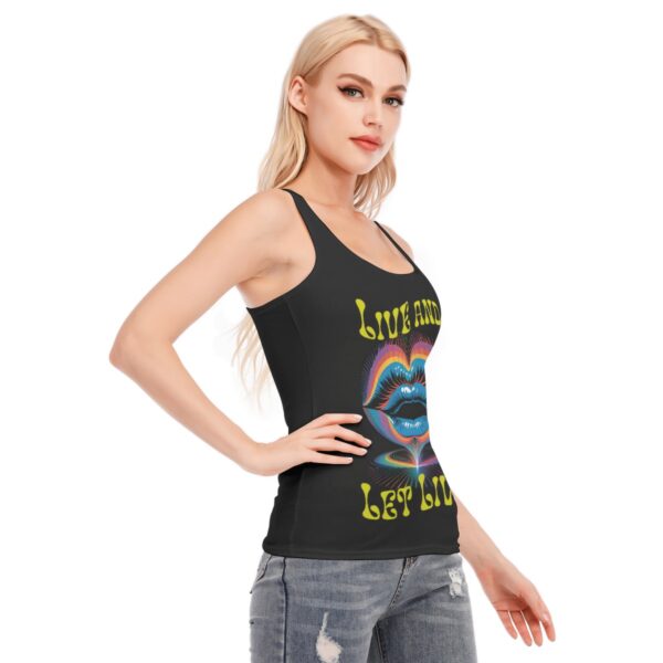 All-Over Print Women's Racer Vest | 190GSM Cotton - Imagen 2