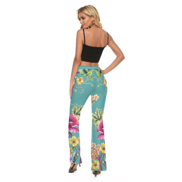 All-Over Print Women's Skinny Flare Pants - Imagen 4