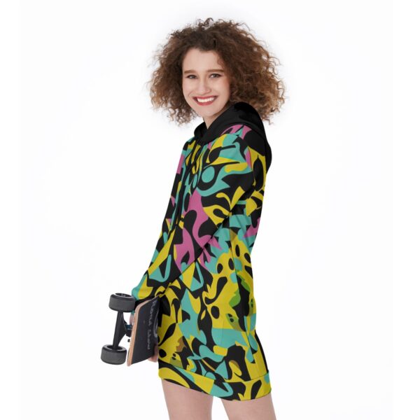 All-Over Print Women's Long Hoodie - Imagen 3