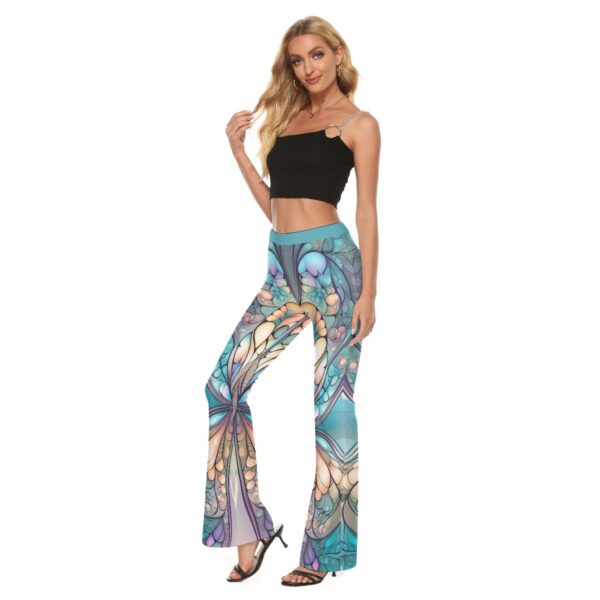 All-Over Print Women's Skinny Flare Pants - Imagen 3