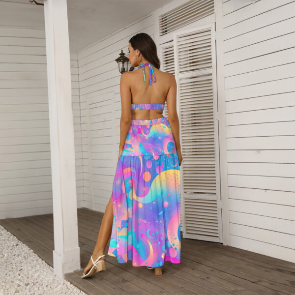 All-Over Print Women's Tie Back Wrap Dress - Imagen 3