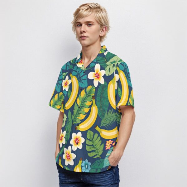 All-Over Print Men's Hawaiian Shirt With Button Closure - Imagen 3