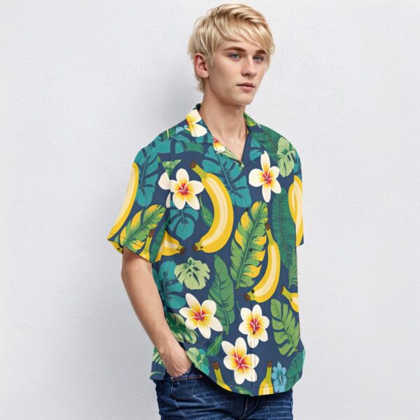 All-Over Print Men's Hawaiian Shirt With Button Closure - Imagen 2