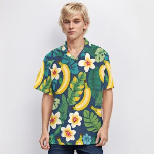 All-Over Print Men's Hawaiian Shirt With Button Closure