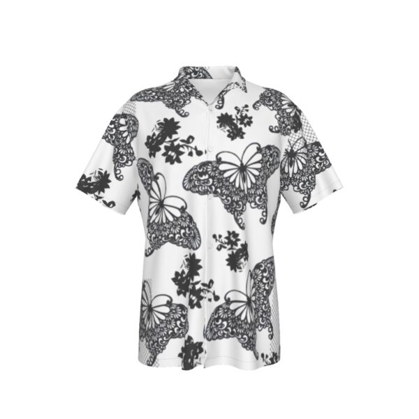 All-Over Print Men's Hawaiian Shirt With Button Closure |115GSM Cotton poplin