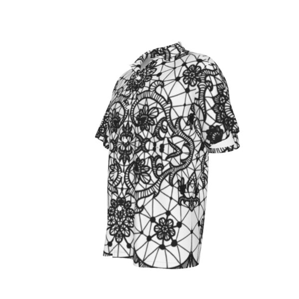 All-Over Print Men's Hawaiian Shirt With Button Closure |115GSM Cotton poplin - Imagen 4