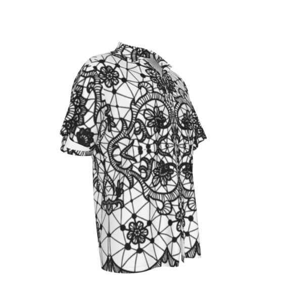 All-Over Print Men's Hawaiian Shirt With Button Closure |115GSM Cotton poplin - Imagen 3
