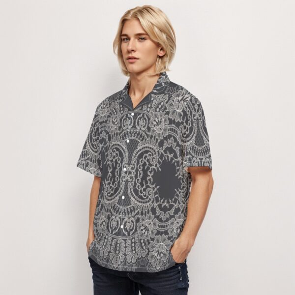 All-Over Print Men's Hawaiian Shirt With Button Closure - Imagen 3
