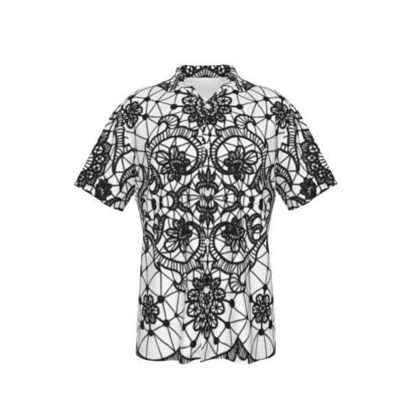 All-Over Print Men's Hawaiian Shirt With Button Closure |115GSM Cotton poplin