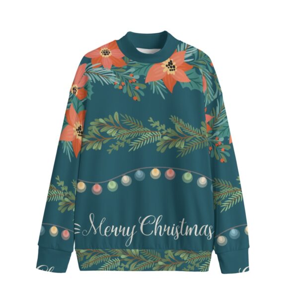 All-Over Print Unisex Mid-high Collar Drop Shoulder Sweatshirt