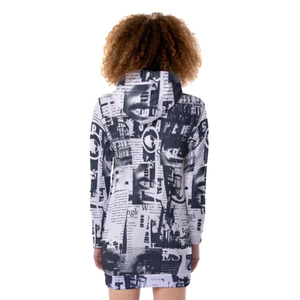 All-Over Print Women's Heavy Fleece Long Hoodie - Imagen 4