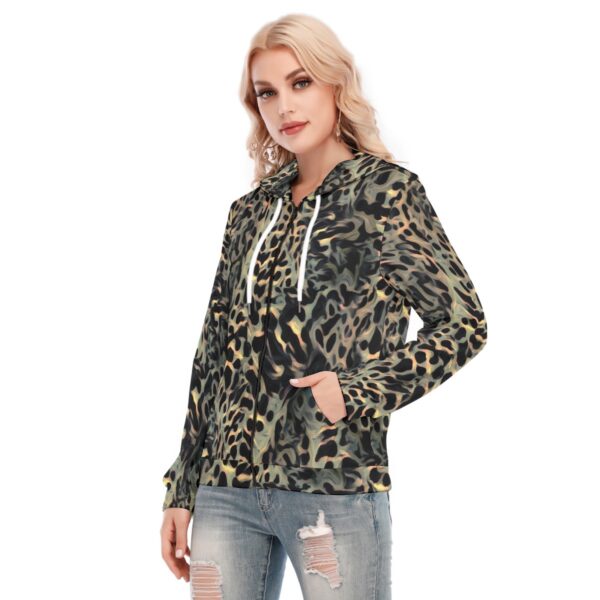 All-Over Print Women's Hoodie With Zipper - Imagen 2