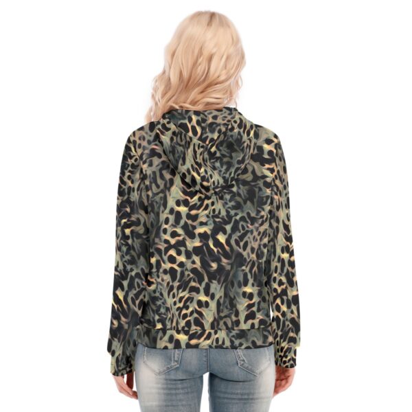 All-Over Print Women's Hoodie With Zipper - Imagen 4