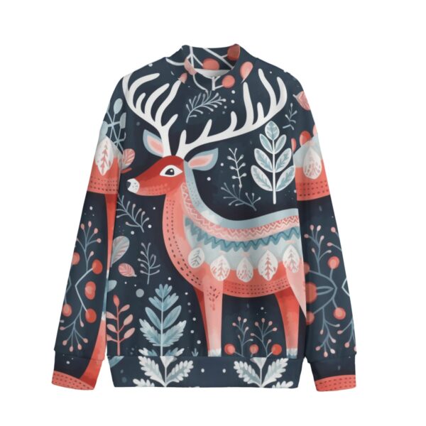 All-Over Print Unisex Mid-high Collar Drop Shoulder Sweatshirt
