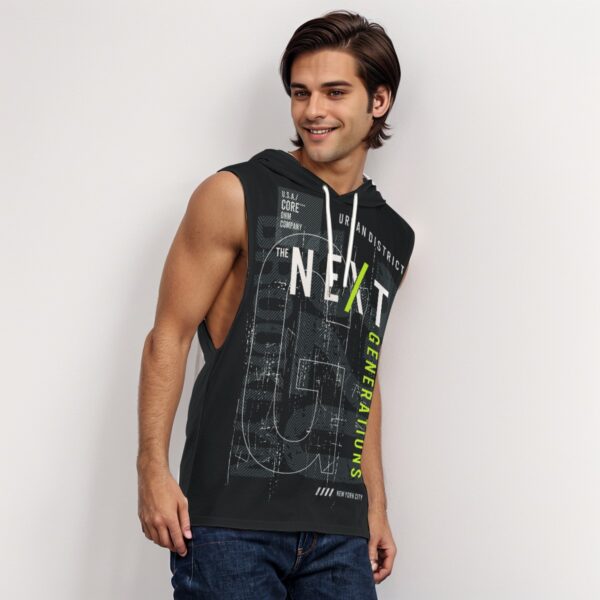 All-Over Print Men’s Sleeveless Pullover Hoodie - Imagen 2