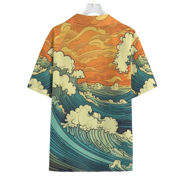 All-Over Print Men's Faux Linen Hawaiian Shirt - Imagen 2