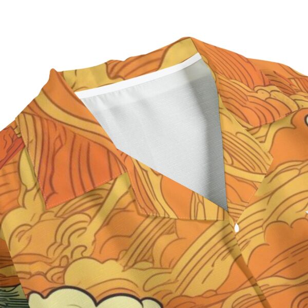 All-Over Print Men's Faux Linen Hawaiian Shirt - Imagen 3