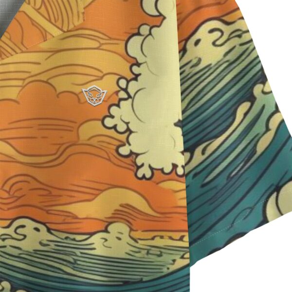 All-Over Print Men's Faux Linen Hawaiian Shirt - Imagen 4