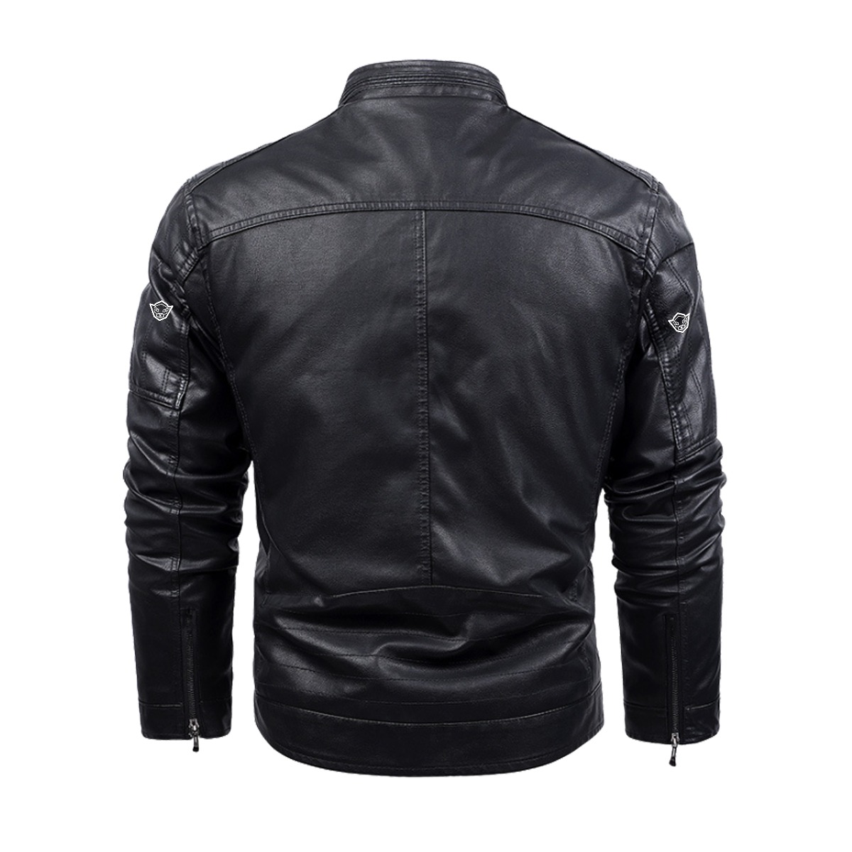 Plus Fleece Decorative Zipper Leather Jacket (DTF) - Imagen 4