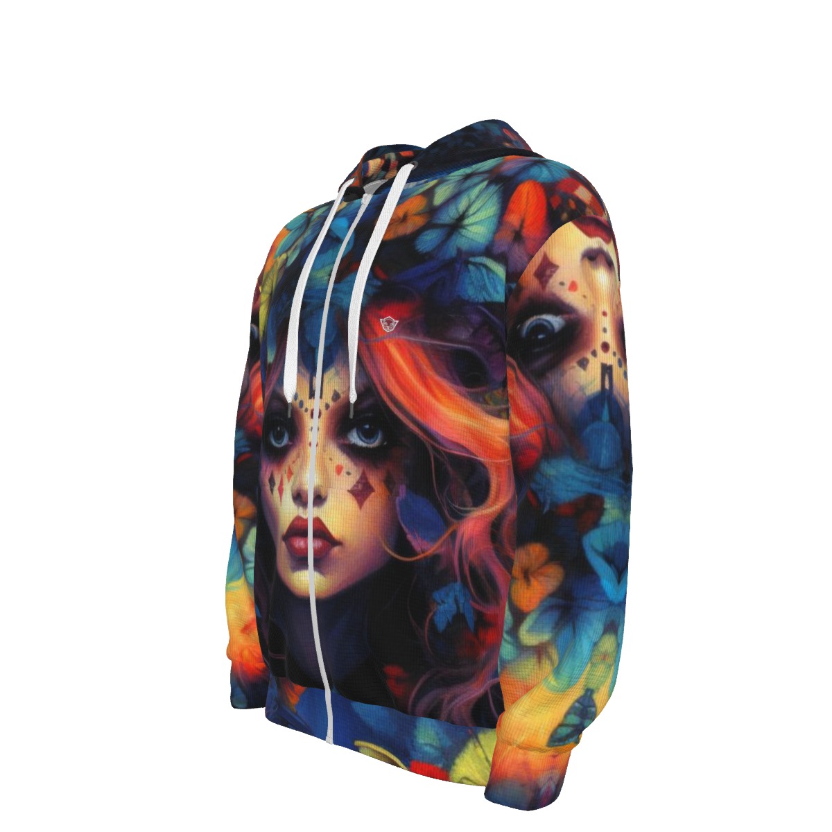 All-Over Print Unisex Zip Hooded Sweatshirt - Imagen 4
