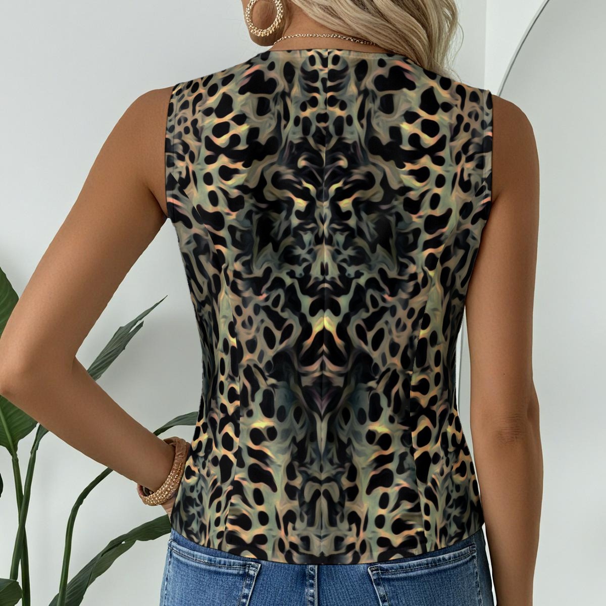 All-Over PrintWomen's Formal Vest|245GSM - Imagen 2