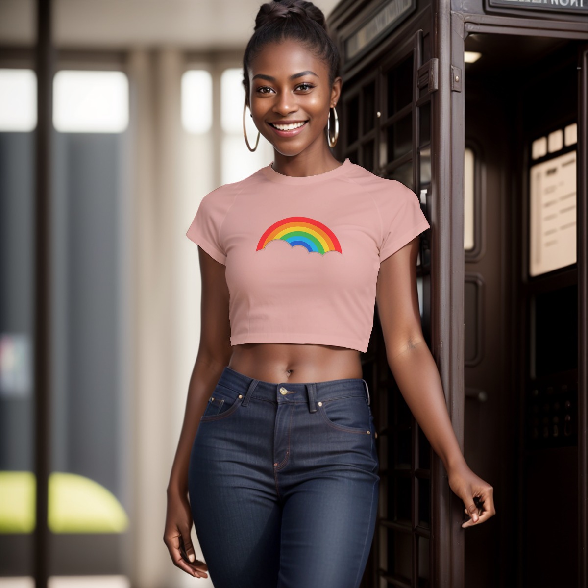 All-Over Print Women's Raglan Cropped T-shirt