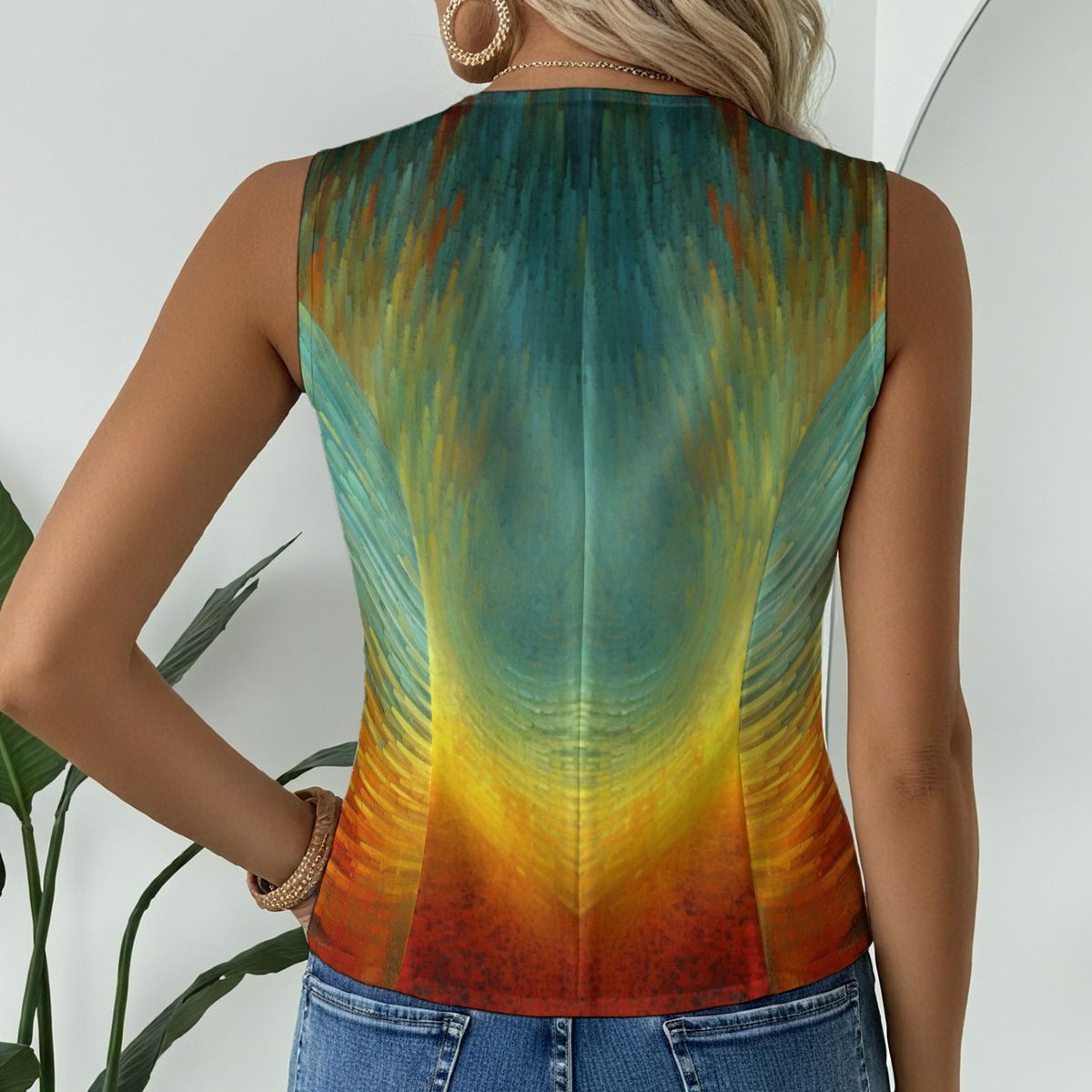 All-Over PrintWomen's Formal Vest|245GSM - Imagen 2
